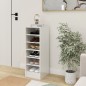 vidaXL Mueble zapatero madera contrachapada blanco brillo 31,5x35x90cm