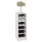 vidaXL Mueble zapatero madera contrachapada blanco brillo 31,5x35x90cm