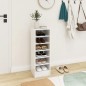 vidaXL Mueble zapatero madera contrachapada blanco brillo 31,5x35x90cm