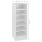 vidaXL Mueble zapatero madera contrachapada blanco brillo 31,5x35x90cm