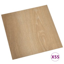 vidaXL Lamas para suelo autoadhesivas 55 uds PVC 5,11 m² marrón