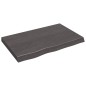 vidaXL Estante pared madera roble tratada marrón oscuro 80x50x(2-6) cm vidaXL Estante pared madera roble tratada marrón oscuro 80x50x(2-6) cm