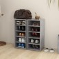 vidaXL Muebles zapateros 2uds contrachapado gris hormigón 31,5x35x70cm