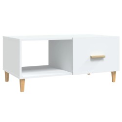vidaXL Mesa de centro madera contrachapada blanco 89,5x50x40 cm