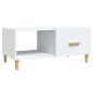 vidaXL Mesa de centro madera contrachapada blanco 89,5x50x40 cm