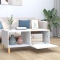vidaXL Mesa de centro madera contrachapada blanco 89,5x50x40 cm