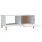 vidaXL Mesa de centro madera contrachapada blanco 89,5x50x40 cm