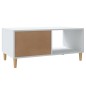 vidaXL Mesa de centro madera contrachapada blanco 89,5x50x40 cm