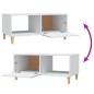 vidaXL Mesa de centro madera contrachapada blanco 89,5x50x40 cm