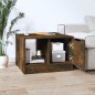 vidaXL Mesa de centro madera contrachapada roble ahumado 50x50x36 cm
