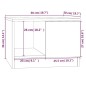 vidaXL Mesa de centro madera contrachapada roble ahumado 50x50x36 cm