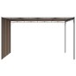 vidaXL Cenador de jardín con cortina lateral gris taupe 4x3x2,25 m vidaXL Cenador de jardín con cortina lateral gris taupe 4x3x2,25 m