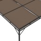 vidaXL Cenador de jardín con cortina lateral gris taupe 4x3x2,25 m vidaXL Cenador de jardín con cortina lateral gris taupe 4x3x2,25 m