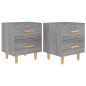 vidaXL Mesitas de noche 2 unidades gris sonoma 40x35x47,5 cm vidaXL Mesitas de noche 2 unidades gris sonoma 40x35x47,5 cm