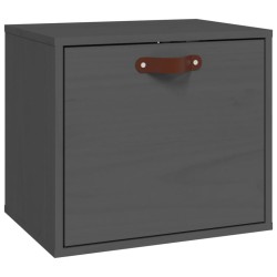 vidaXL Armario de pared de madera maciza de pino gris 40x30x35 cm