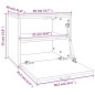 vidaXL Armario de pared de madera maciza de pino gris 40x30x35 cm vidaXL Armario de pared de madera maciza de pino gris 40x30x35 cm