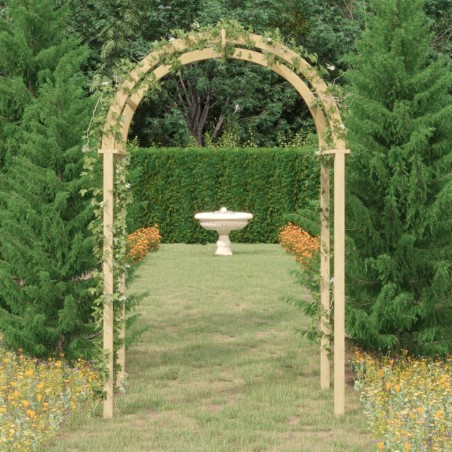 vidaXL Arco de madera de pino macizo impregnado 141x97x243 cm