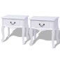 vidaXL Mesitas de noche 2 unidades MDF blanca vidaXL Mesitas de noche 2 unidades MDF blanca