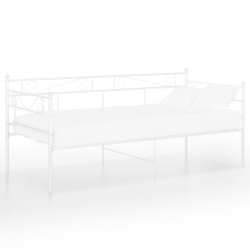 vidaXL Estructura de sofá cama de metal blanco 90x200 cm
