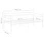 vidaXL Estructura de sofá cama de metal blanco 90x200 cm
