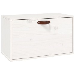 vidaXL Armario de pared de madera maciza de pino blanco 60x30x35 cm