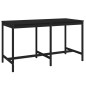 vidaXL Mesa y taburetes altos jardín 9 pzas madera maciza pino negro vidaXL Mesa y taburetes altos jardín 9 pzas madera maciza pino negro