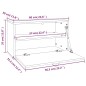 vidaXL Armario de pared de madera maciza de pino blanco 60x30x35 cm vidaXL Armario de pared de madera maciza de pino blanco 60x30x35 cm