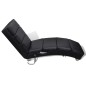 vidaXL Tumbona de masaje reclinable de cuero sintético negro vidaXL Tumbona de masaje reclinable de cuero sintético negro