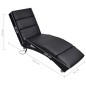 vidaXL Tumbona de masaje reclinable de cuero sintético negro vidaXL Tumbona de masaje reclinable de cuero sintético negro