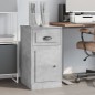vidaXL Armario auxiliar y cajón madera contrachapada gris 40x50x75 cm vidaXL Armario auxiliar y cajón madera contrachapada gris 40x50x75 cm