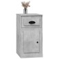 vidaXL Armario auxiliar y cajón madera contrachapada gris 40x50x75 cm vidaXL Armario auxiliar y cajón madera contrachapada gris 40x50x75 cm