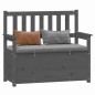 vidaXL Banco de madera maciza de pino gris 112,5x51,5x96,5 cm vidaXL Banco de madera maciza de pino gris 112,5x51,5x96,5 cm