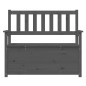 vidaXL Banco de madera maciza de pino gris 112,5x51,5x96,5 cm vidaXL Banco de madera maciza de pino gris 112,5x51,5x96,5 cm