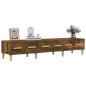 vidaXL Mueble de TV madera contrachapada roble ahumado 150x34,5x30 cm vidaXL Mueble de TV madera contrachapada roble ahumado 150x34,5x30 cm