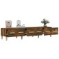 vidaXL Mueble de TV madera contrachapada roble ahumado 150x34,5x30 cm vidaXL Mueble de TV madera contrachapada roble ahumado 150x34,5x30 cm
