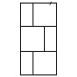 vidaXL Mampara de ducha accesible con vidrio templado negro 100x195 cm