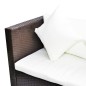 vidaXL Set muebles de jardín 4 piezas y cojines ratán sintético marrón vidaXL Set muebles de jardín 4 piezas y cojines ratán sintético marrón