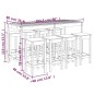 vidaXL Mesa y taburetes altos jardín 9 pzas madera maciza pino negro vidaXL Mesa y taburetes altos jardín 9 pzas madera maciza pino negro