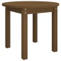 vidaXL Mesa de centro de madera maciza de pino marrón miel Ø 55x45 cm vidaXL Mesa de centro de madera maciza de pino marrón miel Ø 55x45 cm