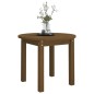 vidaXL Mesa de centro de madera maciza de pino marrón miel Ø 55x45 cm vidaXL Mesa de centro de madera maciza de pino marrón miel Ø 55x45 cm