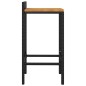 vidaXL Taburetes altos 2 uds madera de acacia y ratán sintético negro vidaXL Taburetes altos 2 uds madera de acacia y ratán sintético negro