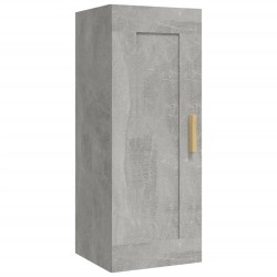 vidaXL Armario de pared madera contrachapada gris hormigón 35x34x90 cm