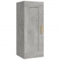 vidaXL Armario de pared madera contrachapada gris hormigón 35x34x90 cm