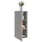 vidaXL Armario de pared madera contrachapada gris hormigón 35x34x90 cm