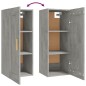 vidaXL Armario de pared madera contrachapada gris hormigón 35x34x90 cm