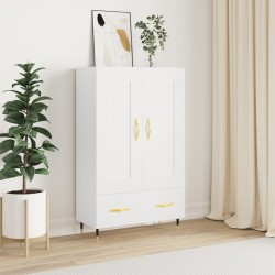 vidaXL Aparador alto madera de ingeniería blanco 69,5x31x115 cm