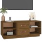 vidaXL Mueble de TV madera maciza de pino marrón miel 100x34x40 cm