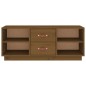 vidaXL Mueble de TV madera maciza de pino marrón miel 100x34x40 cm