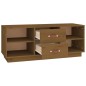 vidaXL Mueble de TV madera maciza de pino marrón miel 100x34x40 cm