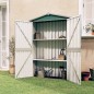 vidaXL Cobertizo de jardín acero galvanizado verde 116x45x175cm vidaXL Cobertizo de jardín acero galvanizado verde 116x45x175cm